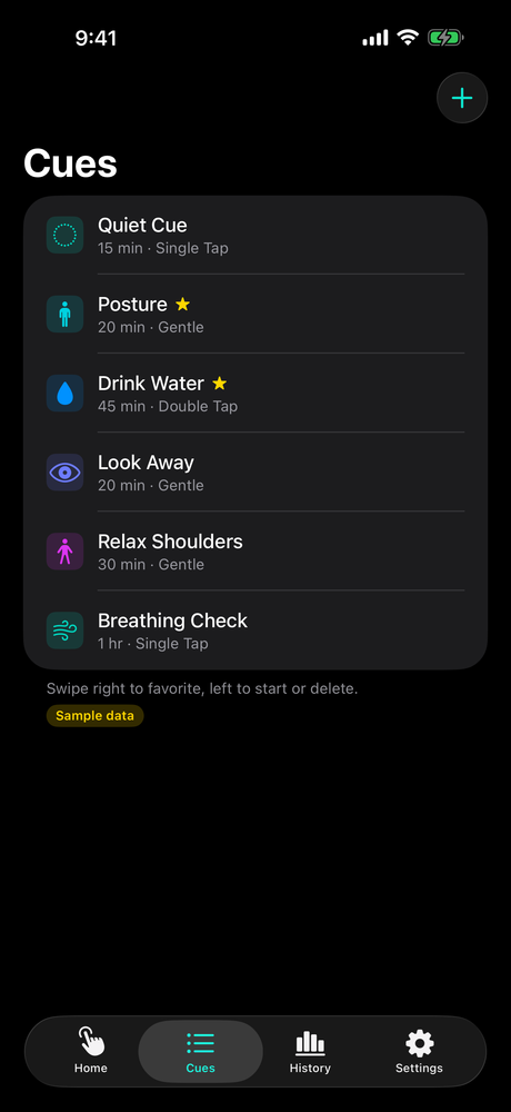 Every cue in one list on iPhone